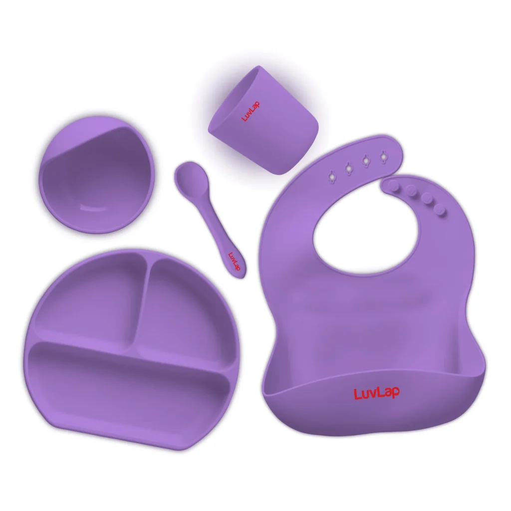 5 IN 1 BABY cutlery set|feeding bibs |feeding spoons|childcarehub.net