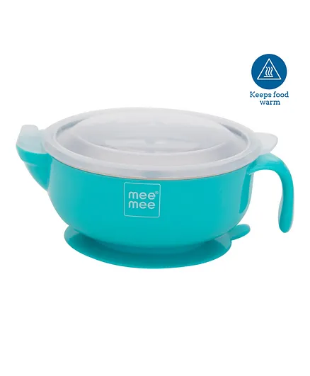 mee mee baby steel feeding bowl|baby food storage container|childcarehub.net